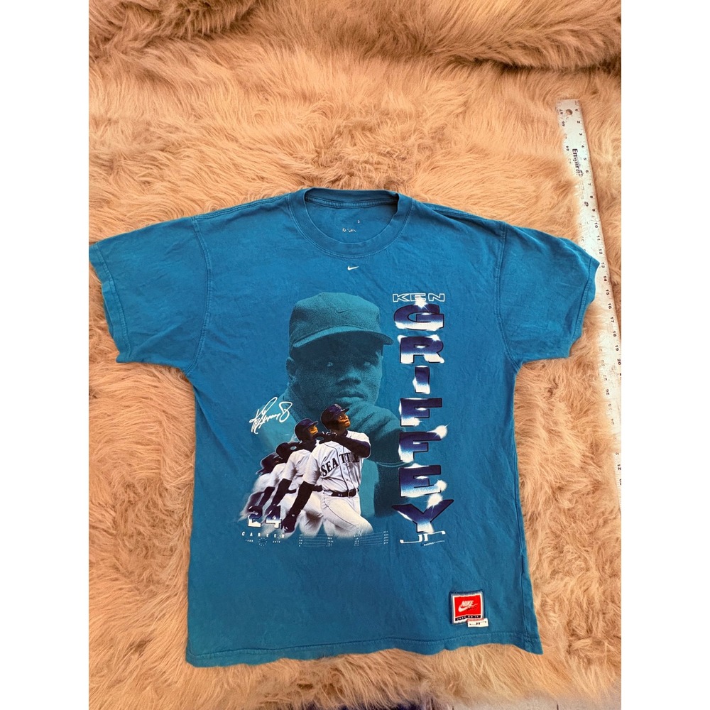 Nike Ken Griffey Jr Seattle Mariners T-Shirt Teal Blue Graphic Tee DM0934-360 S